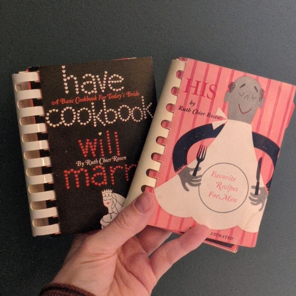 His and Hers vintage cookbooks